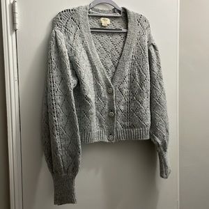 Maeve for Anthropologie grey knit sweater